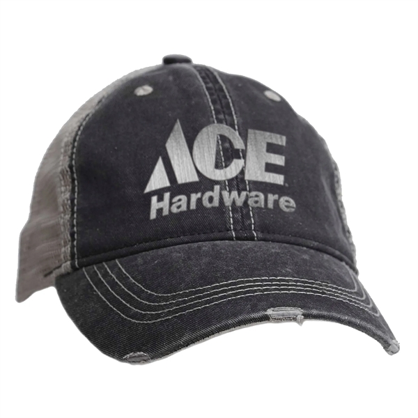 Unstructured, 6-Panel, Pigment-Dyed, Twill Cap. Mesh Back. Plastic Snap Closure.... from ASI 44900 NC Custom (CI/Lanco) / ACE USA