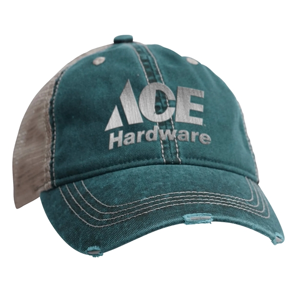 Unstructured, 6-Panel, Pigment-Dyed, Twill Cap. Mesh Back. Plastic Snap Closure.... from ASI 44900 NC Custom (CI/Lanco) / ACE USA
