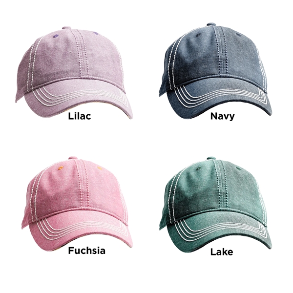 Unstructured, 6 Panel Cap. White Stitching, Tonal Gingham Check Underbill.... from ASI 44900 NC Custom (CI/Lanco) / ACE USA