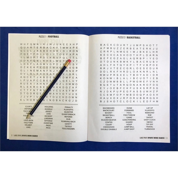 Puzzle pack, large print sports word search puzzle-book set with pencil... from ASI 45815 Coloring Book Solutions / Coloring Book Solutions™ LivRite