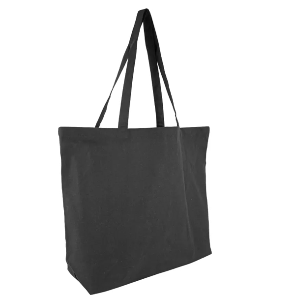 Black Jumbo Cotton Tote: Roomy 10 oz. material, 6" gusset. Generous... from ASI 67557 LimeLight Ent