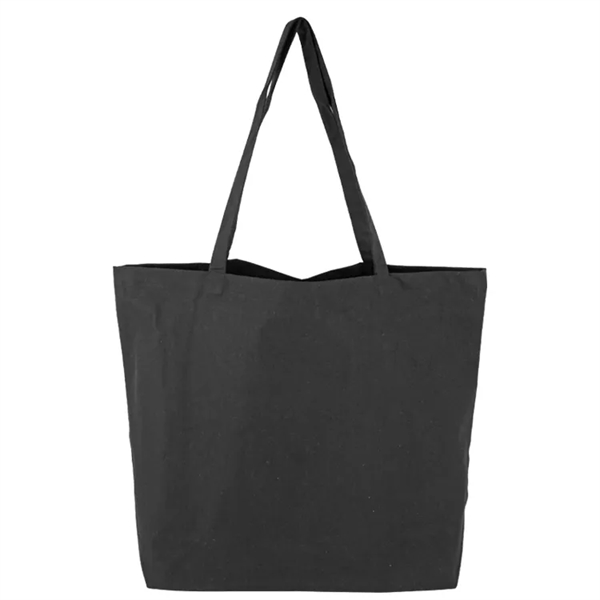 Black Jumbo Cotton Tote: Roomy 10 oz. material, 6" gusset. Generous... from ASI 67557 LimeLight Ent