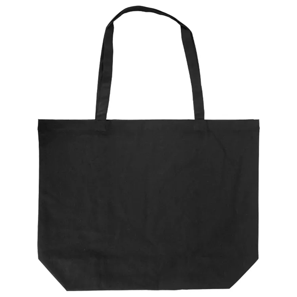 Black Jumbo Cotton Tote: Roomy 10 oz. material, 6" gusset. Generous... from ASI 67557 LimeLight Ent