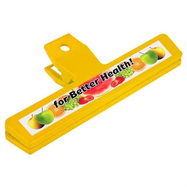 Bag clip, 2 5/8" x 6 1/4" with digital imprinting.... from ASI 55990 Garyline