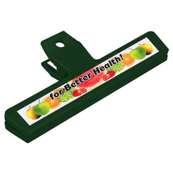 Bag clip, 2 5/8" x 6 1/4" with digital imprinting.... from ASI 55990 Garyline