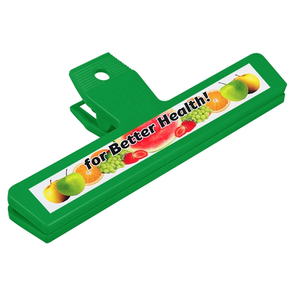 Bag clip, 2 5/8" x 6 1/4" with digital imprinting.... from ASI 55990 Garyline