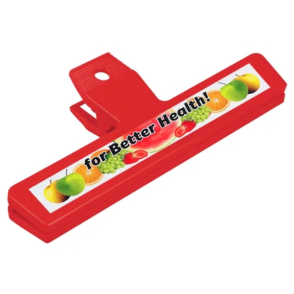 Bag clip, 2 5/8" x 6 1/4" with digital imprinting.... from ASI 55990 Garyline