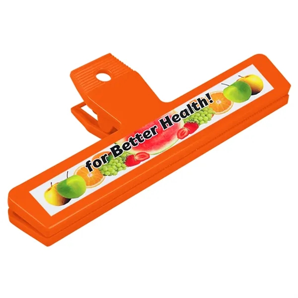 Bag clip, 2 5/8" x 6 1/4" with digital imprinting.... from ASI 55990 Garyline