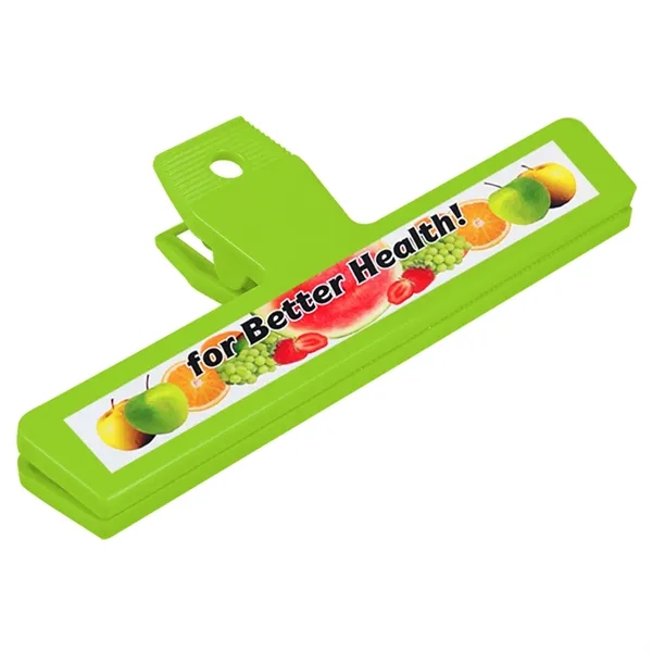 Bag clip, 2 5/8" x 6 1/4" with digital imprinting.... from ASI 55990 Garyline