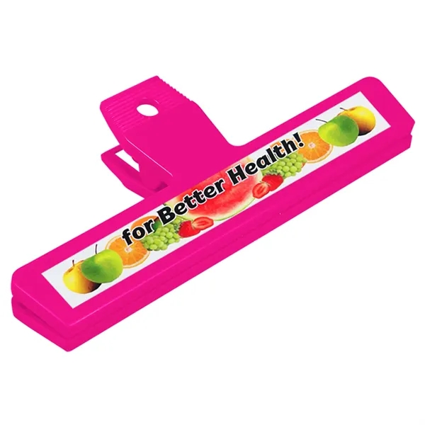 Bag clip, 2 5/8" x 6 1/4" with digital imprinting.... from ASI 55990 Garyline