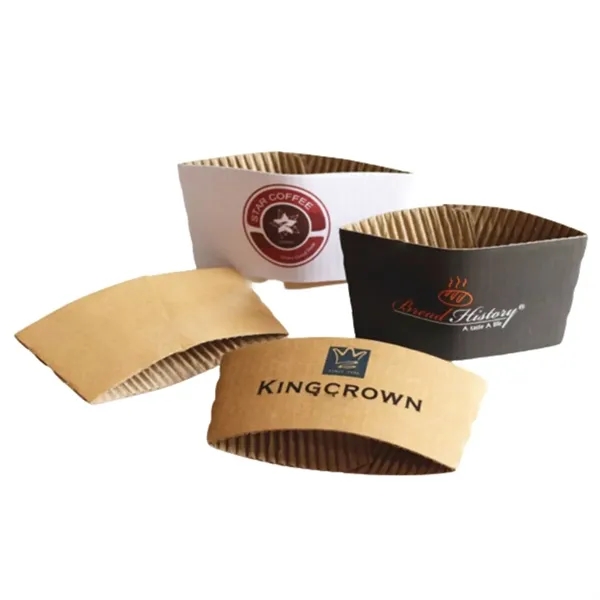 Paper cup sleeve plus free FCP on front side plus shipping... from ASI 37218 Athena Promo (tm)