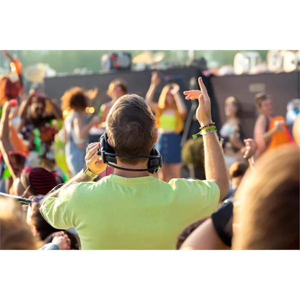 14" x 0.625" event wristbands with one-time use sizing bead. Assembled... from ASI 30250 AZX Sport USA