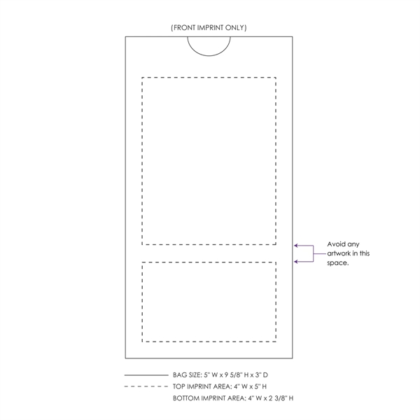 White paper 4# SOS bags with attention-grabbing full color digital imprinting.... from ASI 45795 Colorguppy Printing