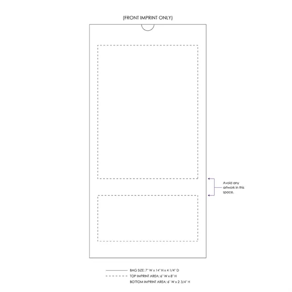 White paper 12# SOS bags with attention-grabbing full color digital imprinting.... from ASI 45795 Colorguppy Printing