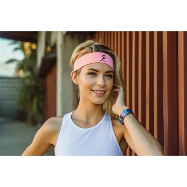 Custom printed yoga headband.... from ASI 30250 AZX Sport USA