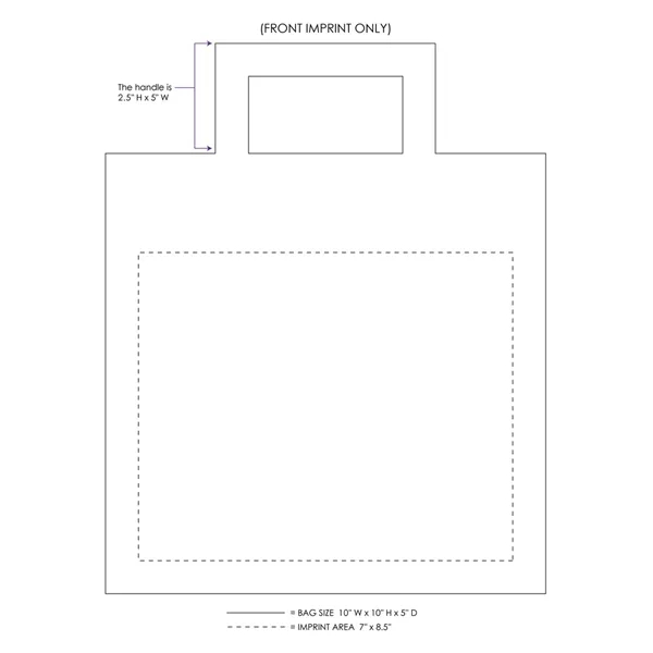 White Flat Handle Bag With One Color Printing... from ASI 45795 Colorguppy Printing