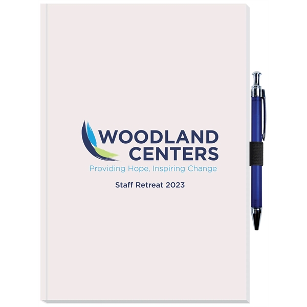 Full color perfect journal with pen and 100 sheets.... from ASI 50873 Drum-Line / Drum-line Inc