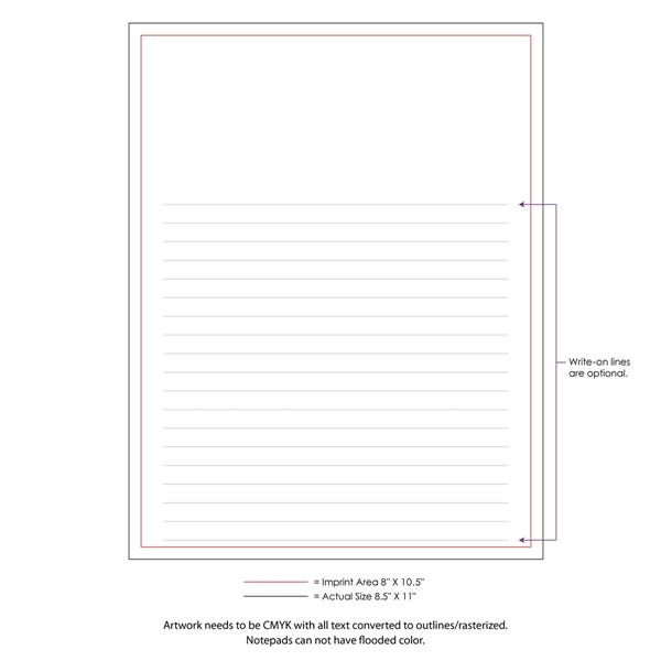 8 1/2" x 11" Full Color Notepads... from ASI 45795 Colorguppy Printing