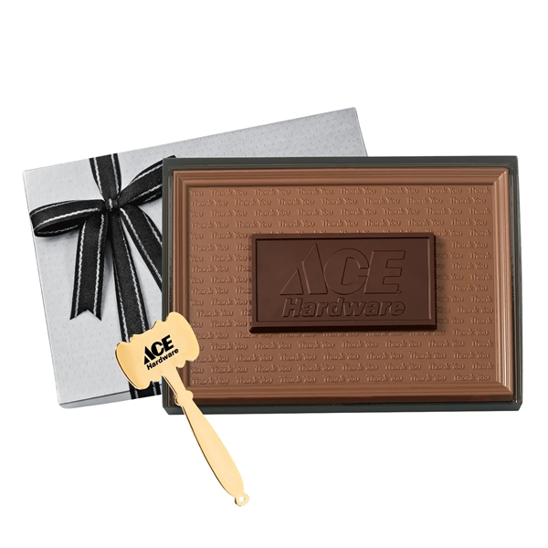 Two tone chocolate bar, 11" x 8" in gift box with... from ASI 44900 NC Custom (CI/Lanco) / Lanco