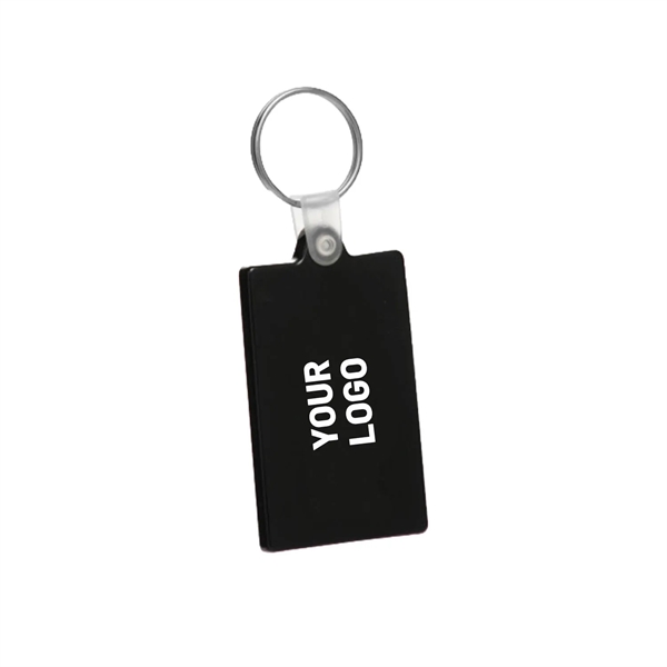 Rectangle soft plastic keychain plus 1 color silkscreen imprint on 1... from ASI 37218 Athena Promo (tm)