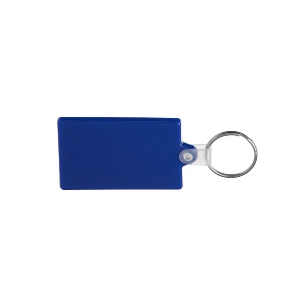 Rectangle soft plastic keychain plus 1 color silkscreen imprint on 1... from ASI 37218 Athena Promo (tm)