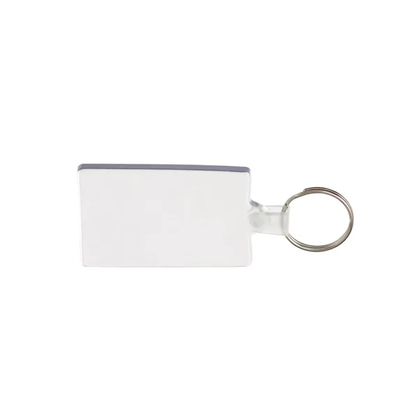 Rectangle soft plastic keychain plus 1 color silkscreen imprint on 1... from ASI 37218 Athena Promo (tm)