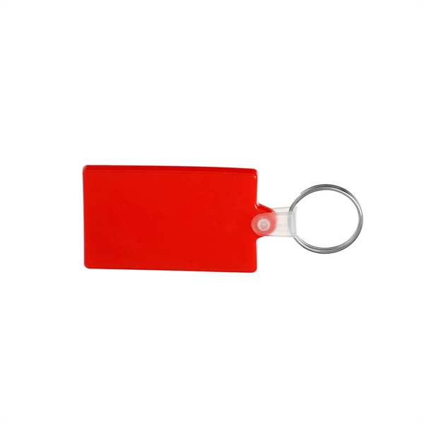 Rectangle soft plastic keychain plus 1 color silkscreen imprint on 1... from ASI 37218 Athena Promo (tm)
