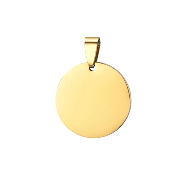 Round design stainless steel pet tag plus laser engraving on 1... from ASI 37218 Athena Promo (tm)