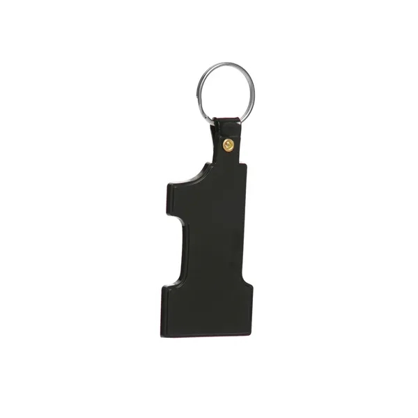 Number 1 shaped soft plastic keychain plus 1 color silkscreen imprint... from ASI 37218 Athena Promo (tm)