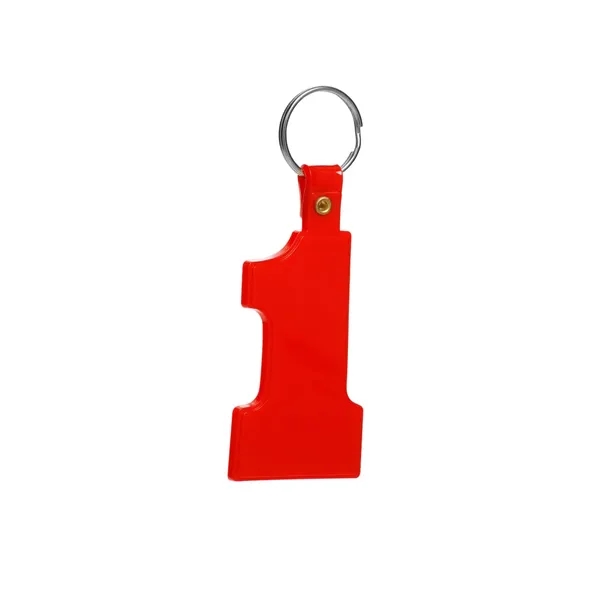 Number 1 shaped soft plastic keychain plus 1 color silkscreen imprint... from ASI 37218 Athena Promo (tm)