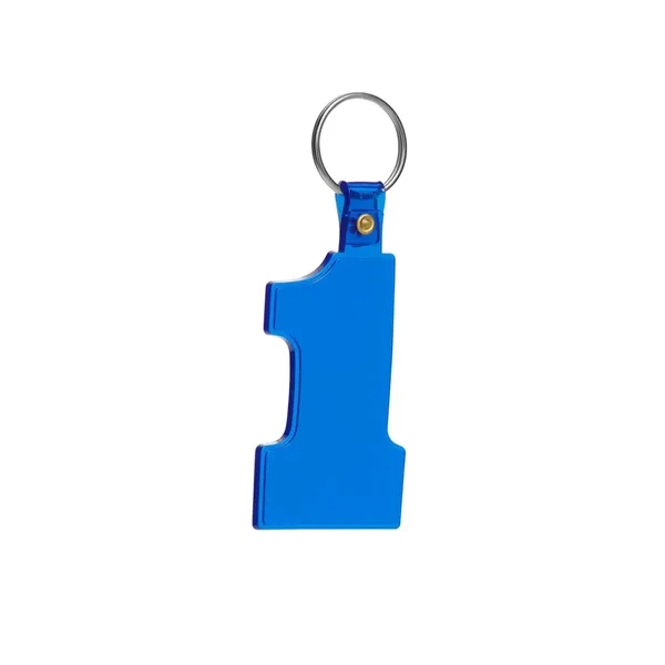 Number 1 shaped soft plastic keychain plus 1 color silkscreen imprint... from ASI 37218 Athena Promo (tm)