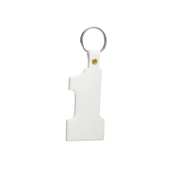 Number 1 shaped soft plastic keychain plus 1 color silkscreen imprint... from ASI 37218 Athena Promo (tm)