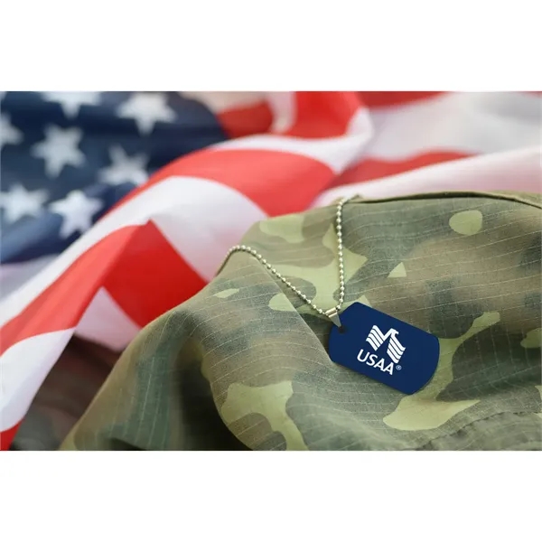 2" x 1.25" anodized aluminum dog tags with 5" or 24"... from ASI 30250 AZX Sport USA