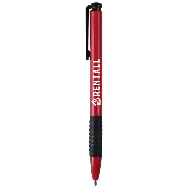 A budget-friendly pen in vibrant colors with a black rubber comfort... from ASI 61966 HPG / Hub Pen