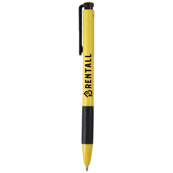 A budget-friendly pen in vibrant colors with a black rubber comfort... from ASI 61966 HPG / Hub Pen