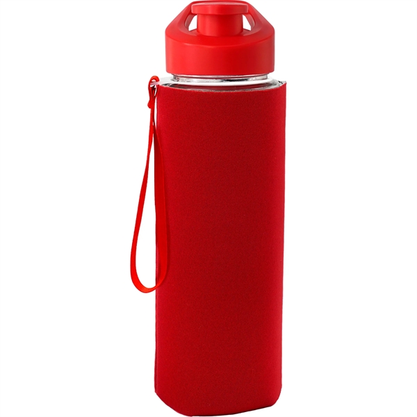 Easy Pour 22 oz Frosted Glass Sleeve Lanyard Bottle... from ASI 30208 A P Specialties / AP Specialties