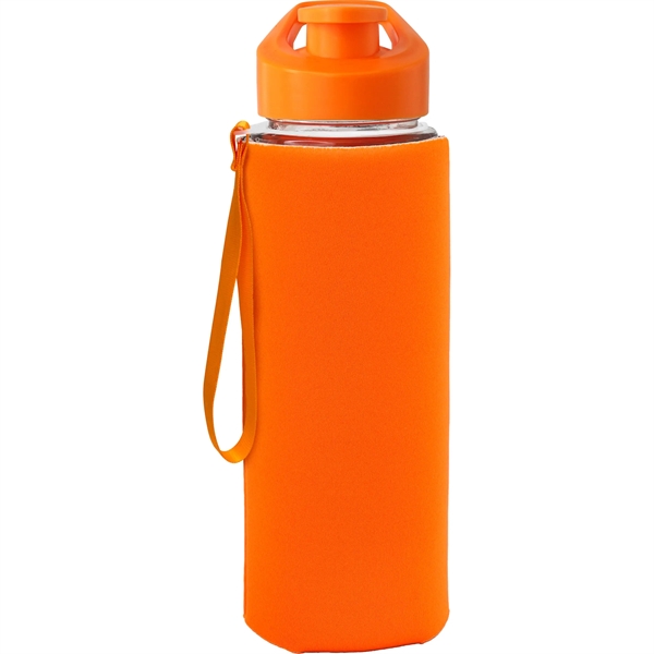 Easy Pour 22 oz Frosted Glass Sleeve Lanyard Bottle... from ASI 30208 A P Specialties / AP Specialties