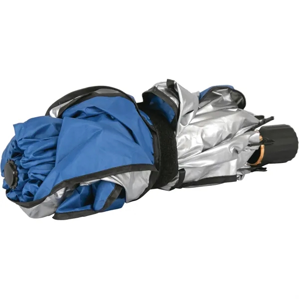 Parasol Design New Patent Pend, contoured flaps, Easy Fold Sunshade, Ribbed... from ASI 37586 Auto-Sun-shade/Intertek