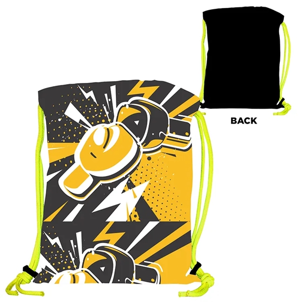 Super Drawstring Backpack - Full Color + High Quality Promo Bag... from ASI 67557 LimeLight Ent