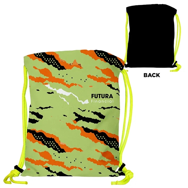 Super Drawstring Backpack - Full Color + High Quality Promo Bag... from ASI 67557 LimeLight Ent