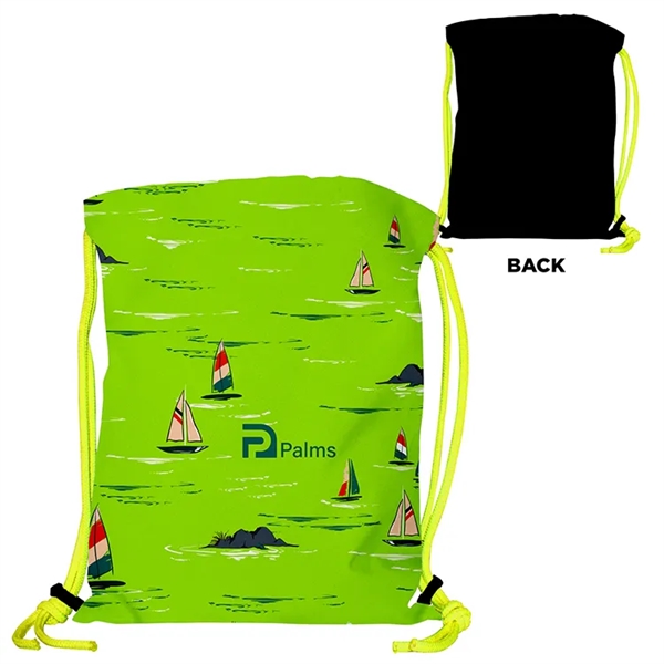Super Drawstring Backpack - Full Color + High Quality Promo Bag... from ASI 67557 LimeLight Ent