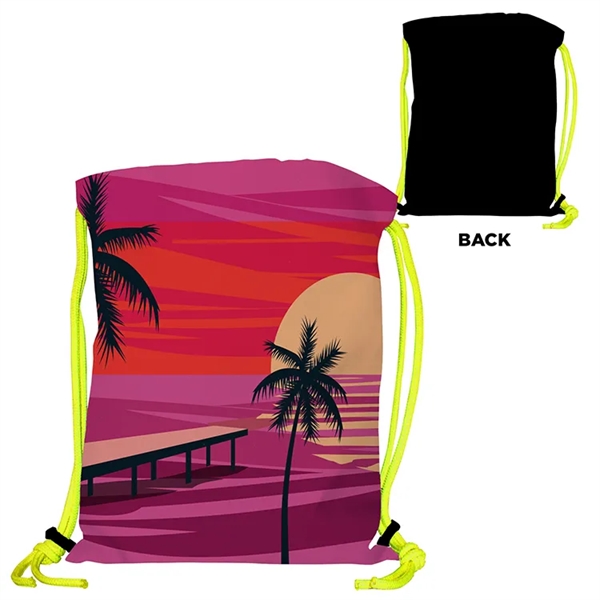 Super Drawstring Backpack - Full Color + High Quality Promo Bag... from ASI 67557 LimeLight Ent