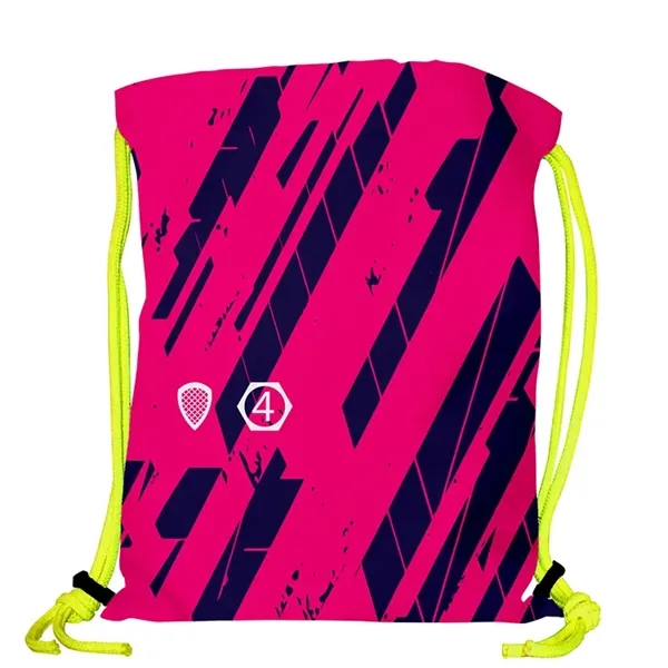 Super Double Sided Sublimated Drawstring Backpack - Show Off Full Color... from ASI 67557 LimeLight Ent
