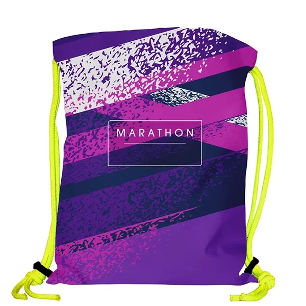 Super Double Sided Sublimated Drawstring Backpack - Show Off Full Color... from ASI 67557 LimeLight Ent