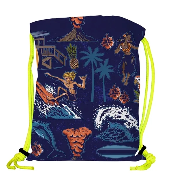 Super Double Sided Sublimated Drawstring Backpack - Show Off Full Color... from ASI 67557 LimeLight Ent