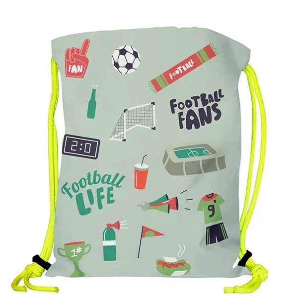 Super Double Sided Sublimated Drawstring Backpack - Show Off Full Color... from ASI 67557 LimeLight Ent