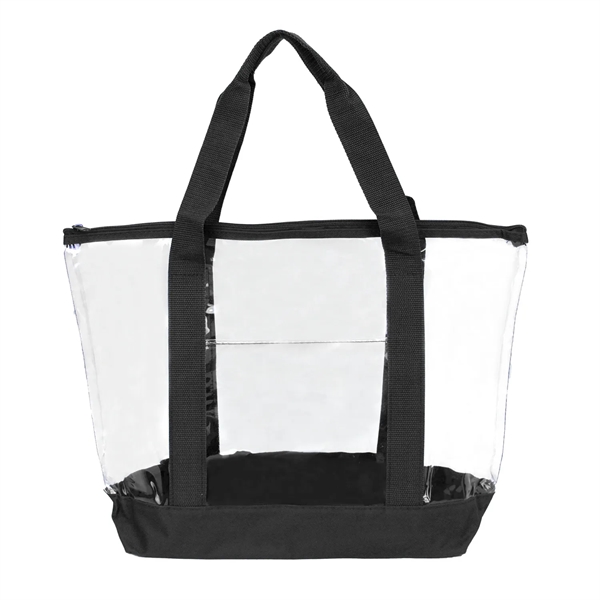 19" x 13.5" x 6" clear PVC zippered tote with front... from ASI 37980 Bagworld
