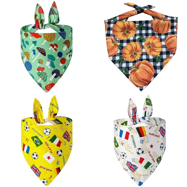 Triangle hemmed polyester pet bandana plus full color digital imprint on... from ASI 37218 Athena Promo (tm)