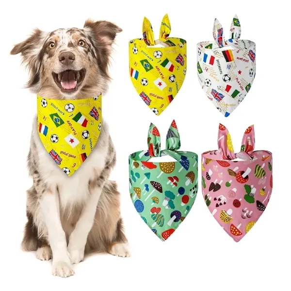 Triangle hemmed polyester pet bandana plus full color digital imprint on... from ASI 37218 Athena Promo (tm)