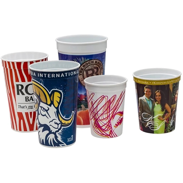 12 oz. Smooth Wall Stadium Cup w/full color, full coverage, USA... from ASI 67075 Leprechaun Promotions, LLC / Leprechaun Promotions